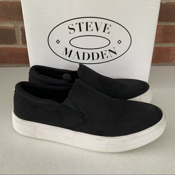 Steve Madden Shoes - Steve Madden Gills black suede slip on flats women’s size US 9 M